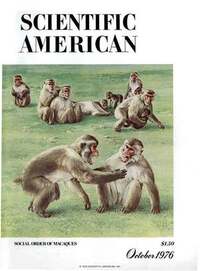 Scientific American October 1976 magazine back issue cover image