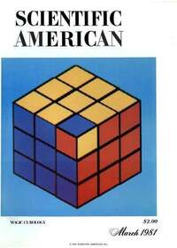 Scientific American March 1981 magazine back issue cover image