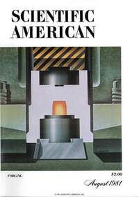 Scientific American August 1981 Magazine Back Copies Magizines Mags