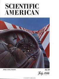 Scientific American July 1986 magazine back issue cover image