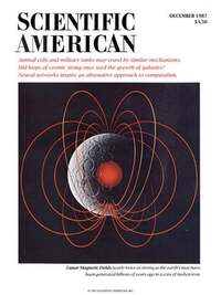 Scientific American December 1987 magazine back issue cover image