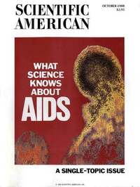 Scientific American October 1988 magazine back issue cover image