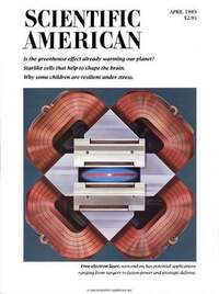 Scientific American April 1989 magazine back issue cover image