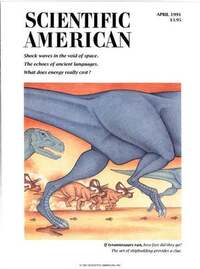 Scientific American April 1991 magazine back issue cover image