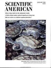 Scientific American January 1992 magazine back issue cover image