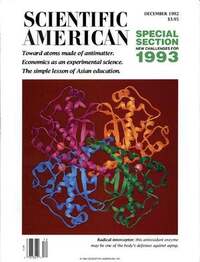 Scientific American December 1992 magazine back issue cover image