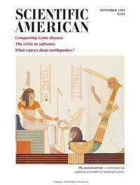 Scientific American September 1994 magazine back issue cover image