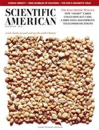 Scientific American August 1996 magazine back issue cover image