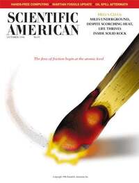 Scientific American October 1996 magazine back issue cover image