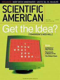 Scientific American May 2001 magazine back issue cover image