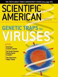 Scientific American November 2001 magazine back issue cover image