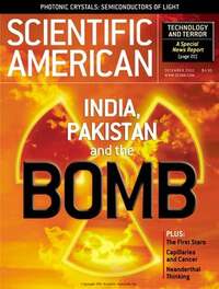 Scientific American December 2001 magazine back issue cover image