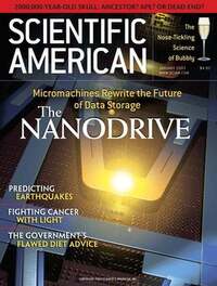 Scientific American January 2003 magazine back issue cover image
