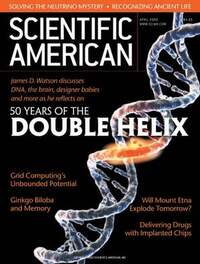 Scientific American April 2003 magazine back issue cover image