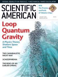 Scientific American January 2004 magazine back issue cover image