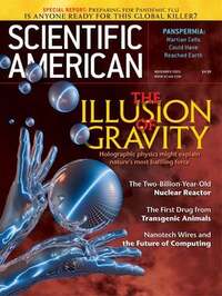 Scientific American November 2005 magazine back issue cover image