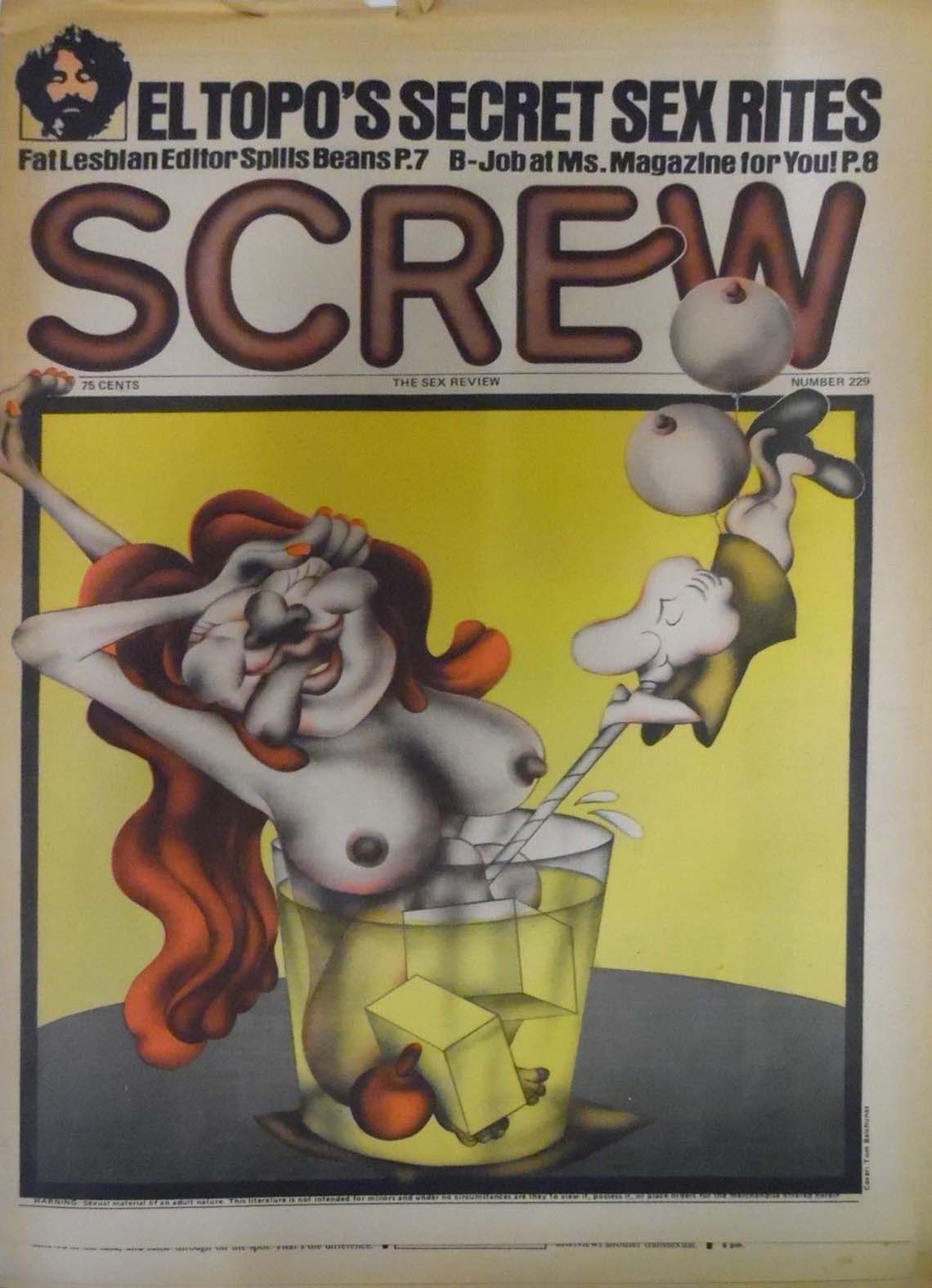 Screw # 229 magazine back issue Screw magizine back copy 