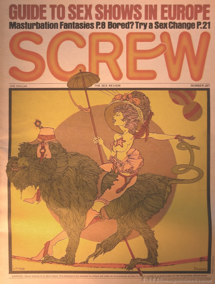 Screw # 287 magazine back issue Screw magizine back copy 