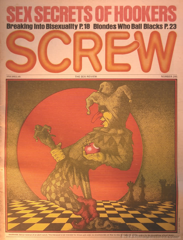 Screw # 295 magazine back issue Screw magizine back copy 