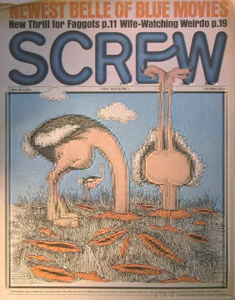 Screw # 310 magazine back issue Screw magizine back copy 