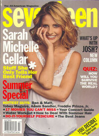 Sarah Michelle Gellar magazine cover appearance Seventeen July 2002