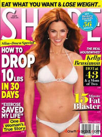 Kelly Bensimon magazine cover appearance Shape September 2011