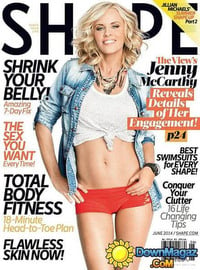 Jenny McCarthy magazine cover appearance Shape June 2014