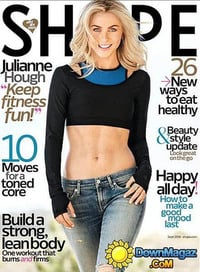 Julianne Hough magazine cover appearance Shape September 2016