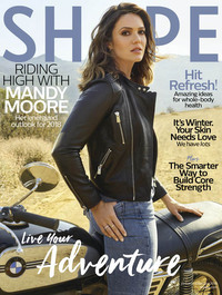 Mandy Moore magazine cover appearance Shape January/February 2018