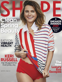 Keri Russell magazine cover appearance Shape April 2020