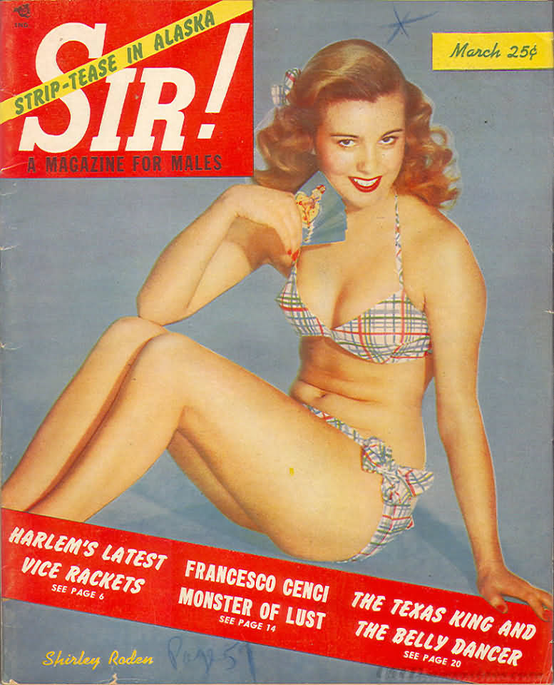 Sir March 1952 magazine back issue Sir magizine back copy 