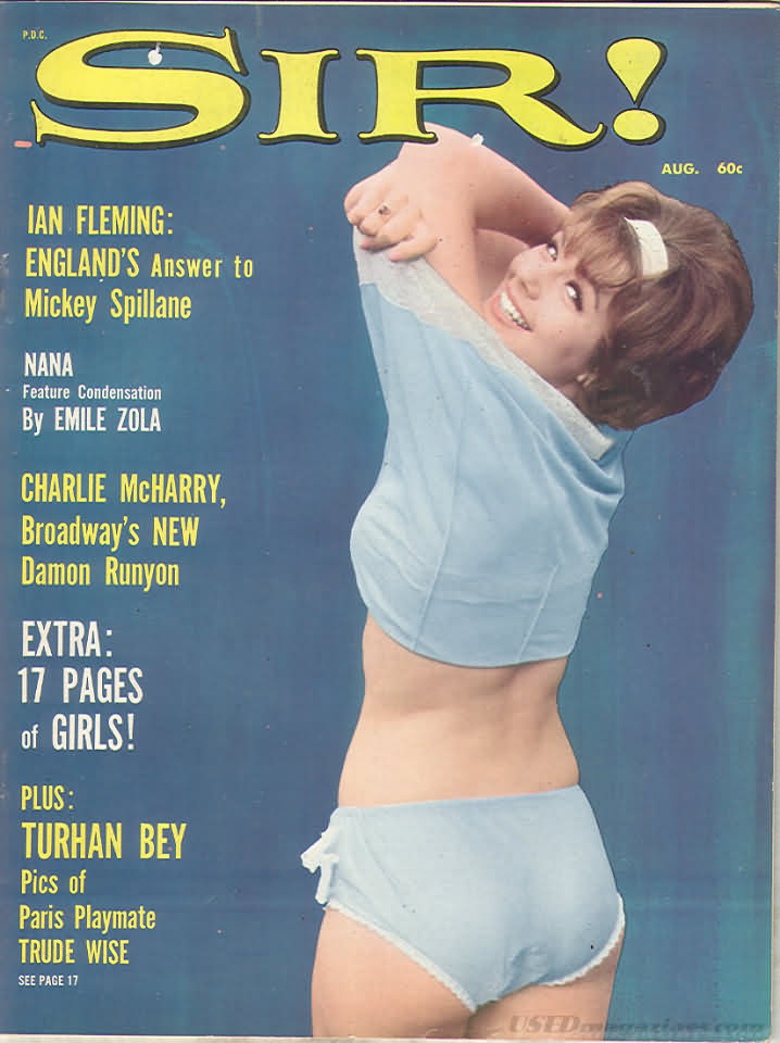 Sir August 1963 magazine back issue Sir magizine back copy 