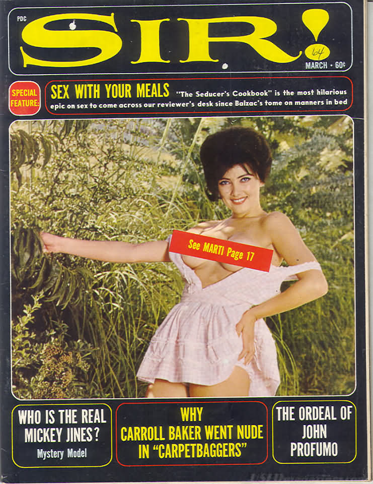 Sir March 1964 magazine back issue Sir magizine back copy 