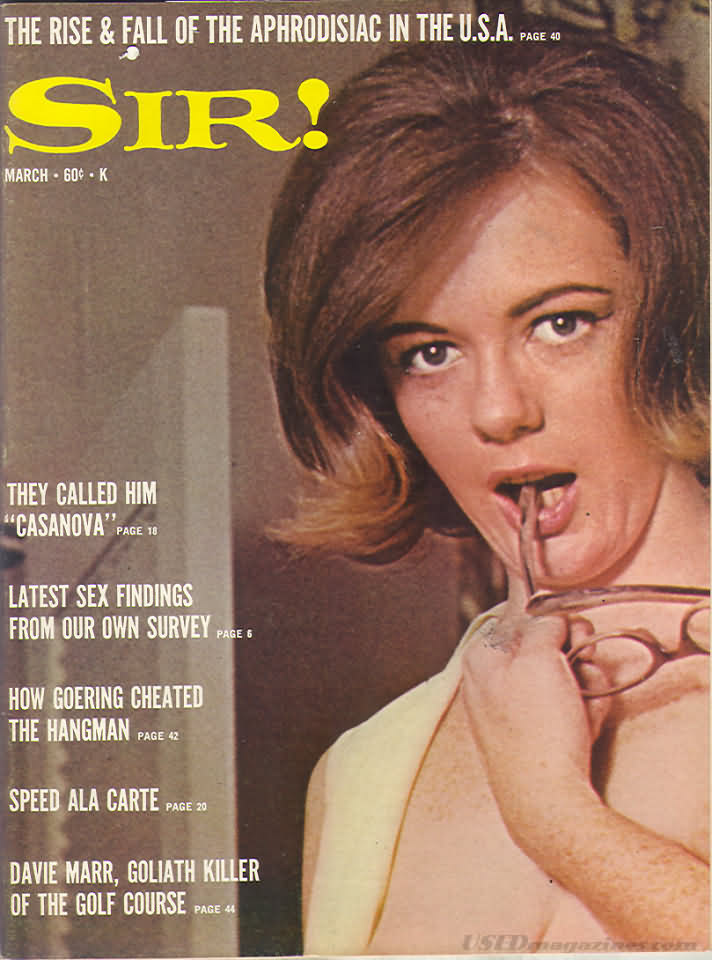 Sir March 1966 magazine back issue Sir magizine back copy 