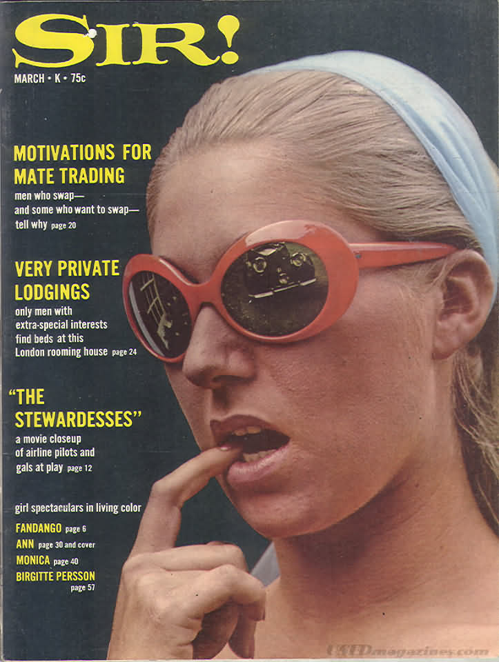 Sir March 1971 magazine back issue Sir magizine back copy 