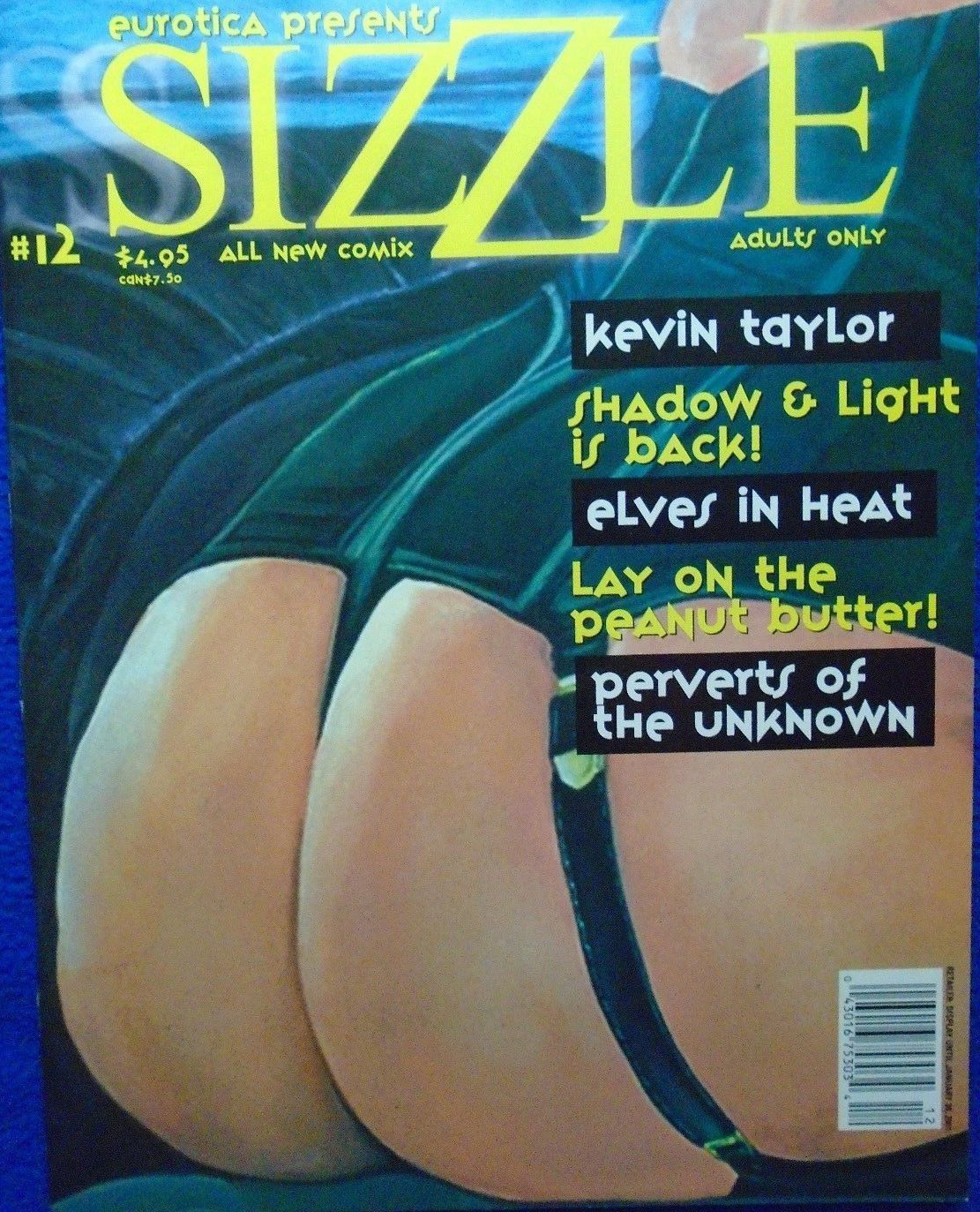 Sizzle by Eurotica # 12 magazine back issue Sizzle by Eurotica magizine back copy 