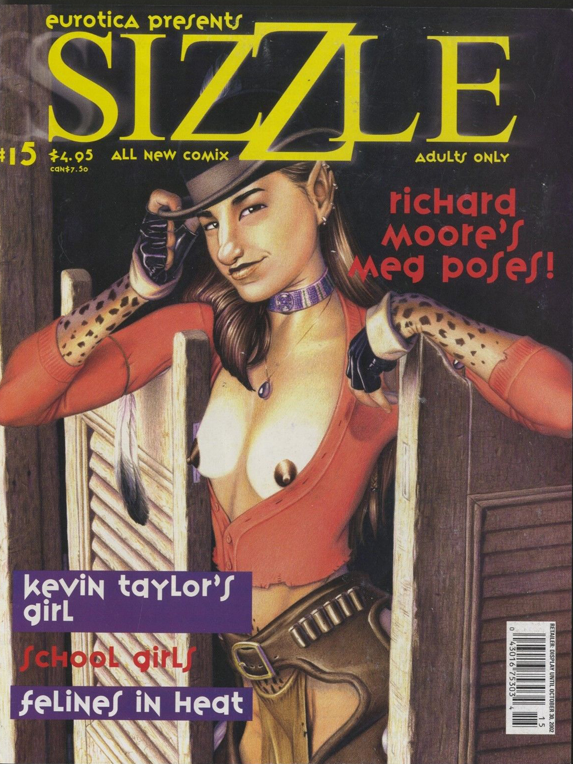 Sizzle by Eurotica # 15 magazine back issue Sizzle by Eurotica magizine back copy 
