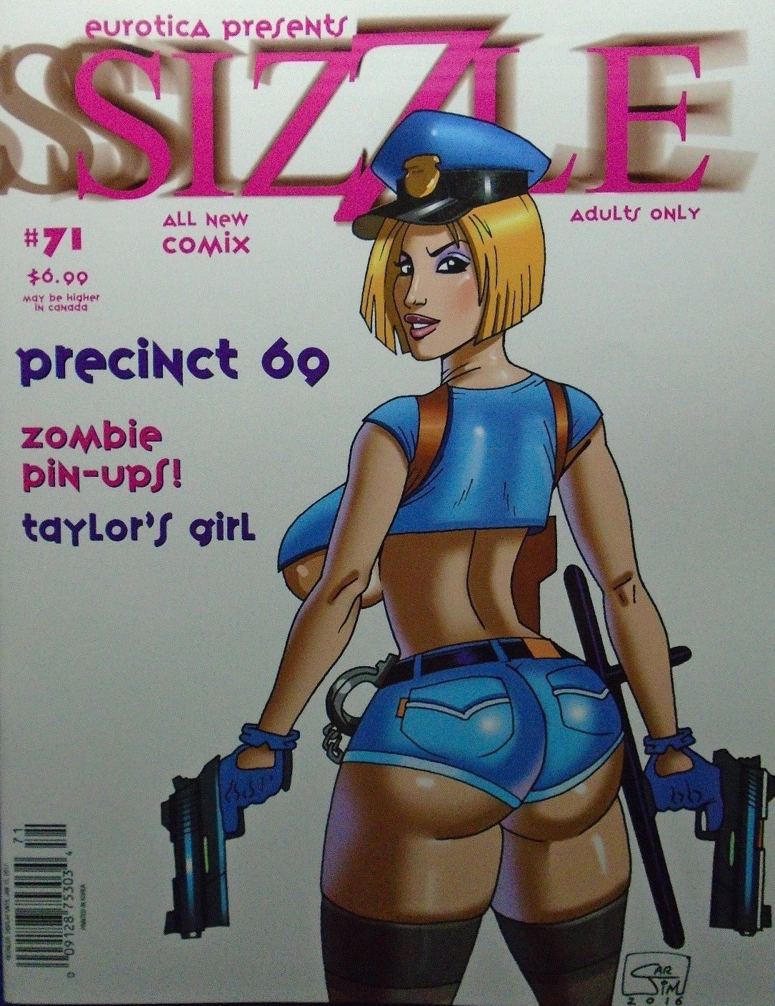 Sizzle by Eurotica # 71 magazine back issue Sizzle by Eurotica magizine back copy 