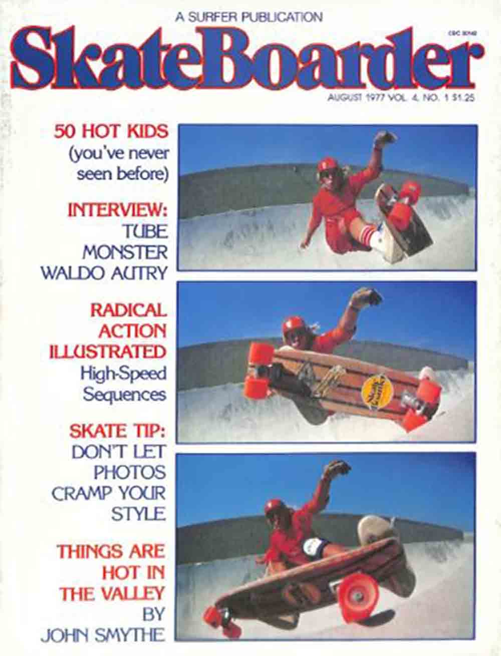 SkateBoarder Vol. 4 # 1 magazine back issue SkateBoarder magizine back copy 