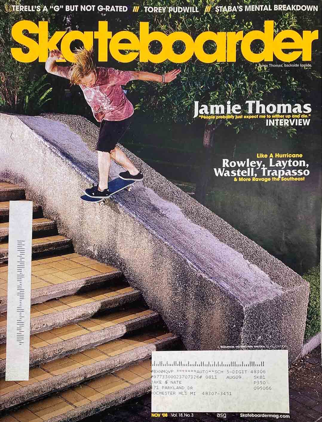 SkateBoarder Vol. 18 # 3 magazine back issue SkateBoarder magizine back copy 