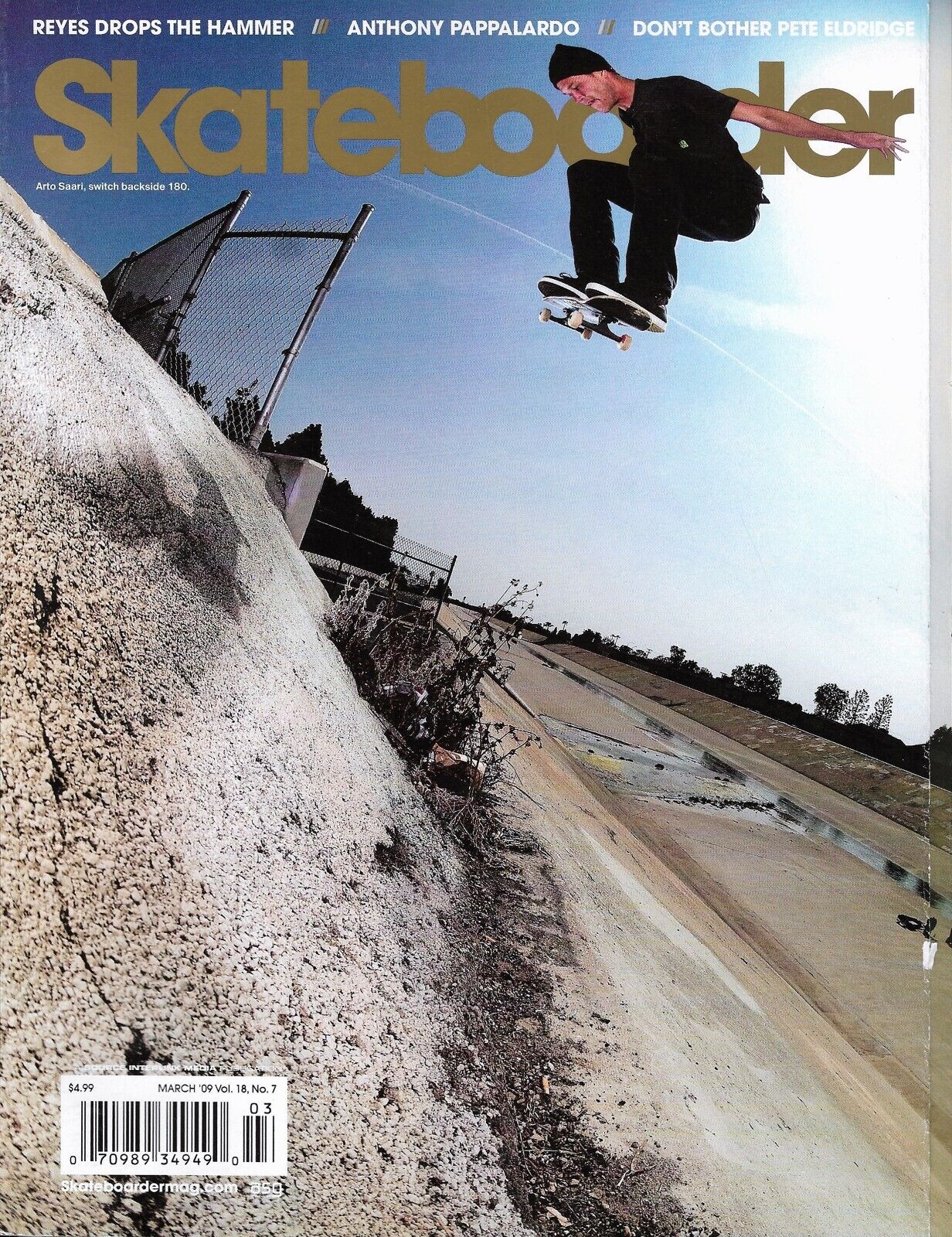 SkateBoarder Vol. 18 # 7 magazine back issue SkateBoarder magizine back copy 