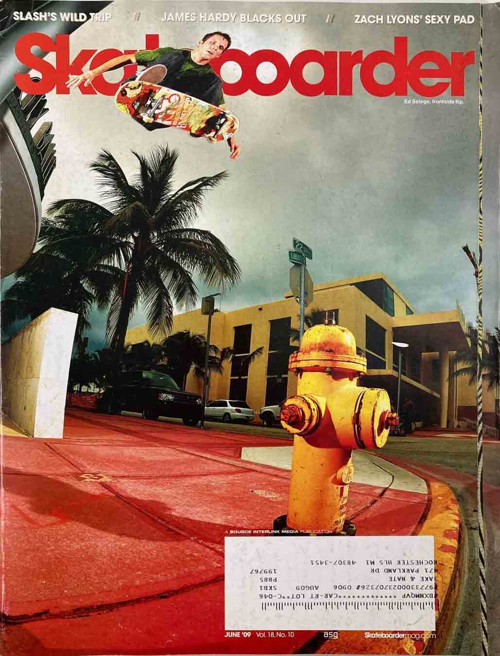 SkateBoarder Vol. 18 # 10 magazine back issue SkateBoarder magizine back copy 