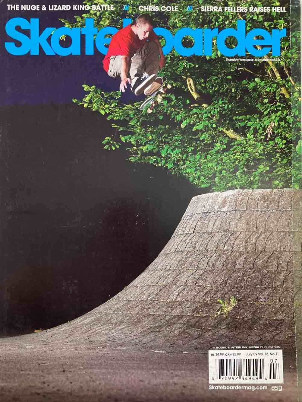 SkateBoarder Vol. 18 # 11 magazine back issue SkateBoarder magizine back copy 