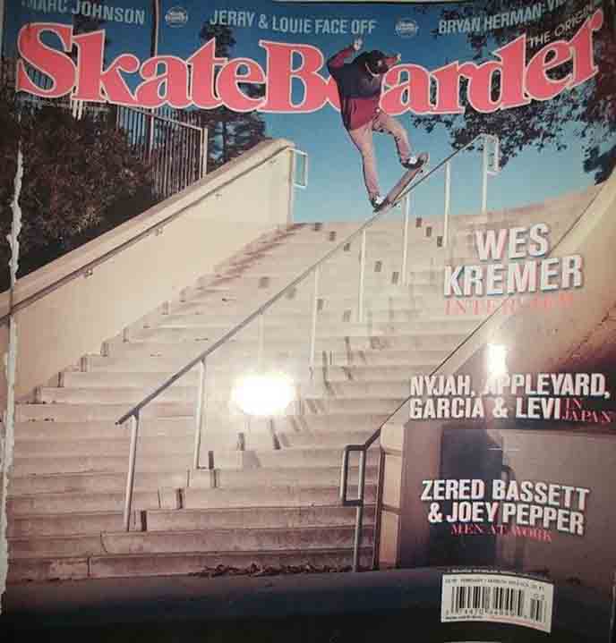 SkateBoarder Vol. 23 # 1 magazine back issue SkateBoarder magizine back copy 