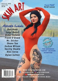Skin Art # 179, February 2022 magazine back issue cover image