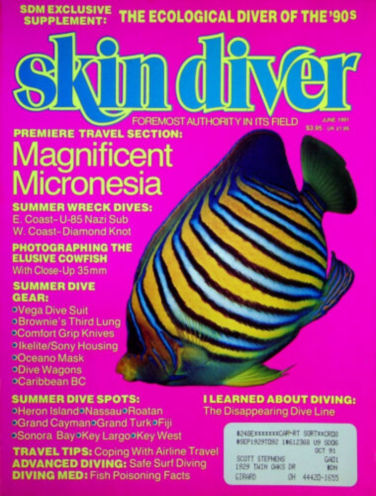 Skin Diver June 1991, , SDM Exclusive Supplement: The Ecological Diver Of The '90s