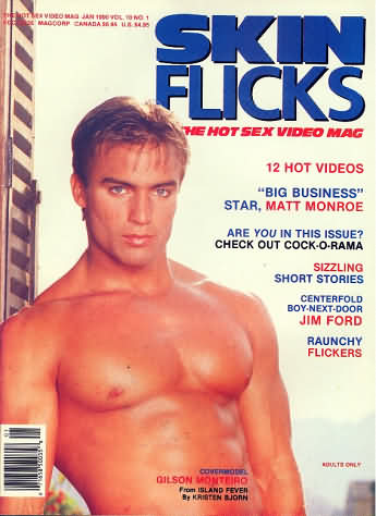 Skin Flicks January 1990 - Vol. 10 # 1 magazine back issue Skin Flicks magizine back copy 