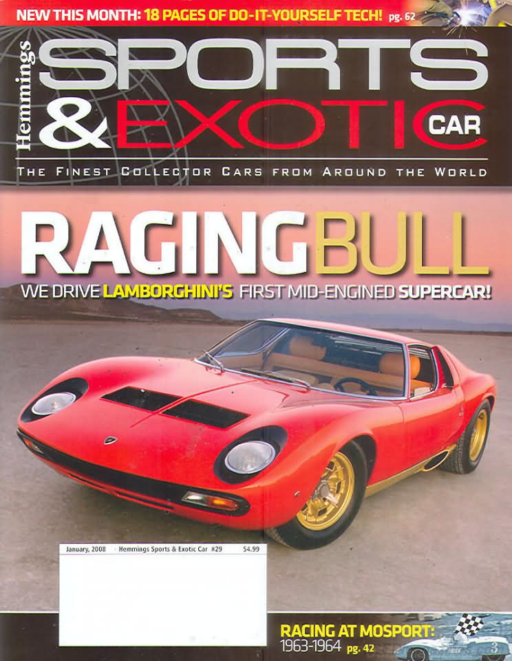 Sports & Exotic Car January 2008 magazine back issue Sports & Exotic Car magizine back copy 