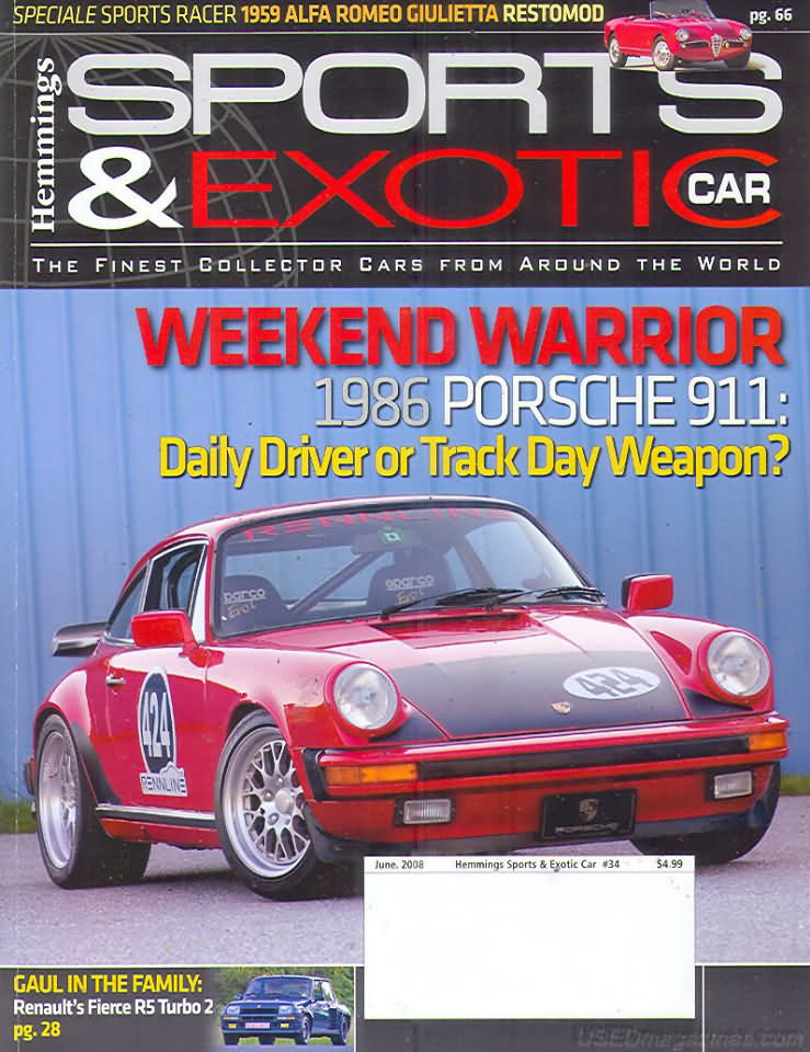 Sports & Exotic Car June 2008 magazine back issue Sports & Exotic Car magizine back copy 