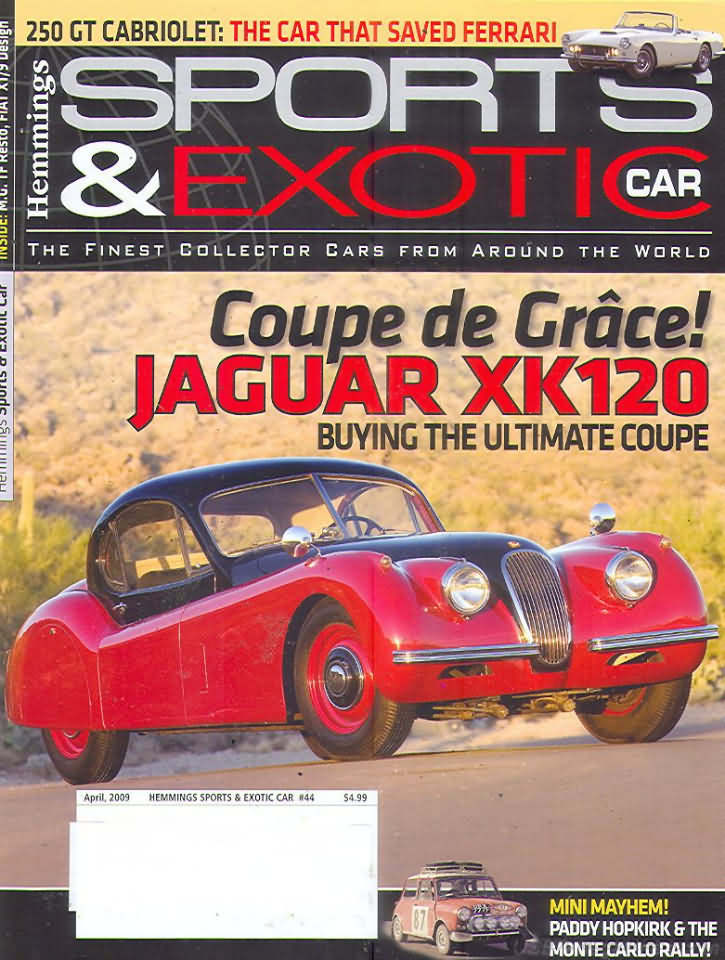 Sports & Exotic Car April 2009 magazine back issue Sports & Exotic Car magizine back copy 